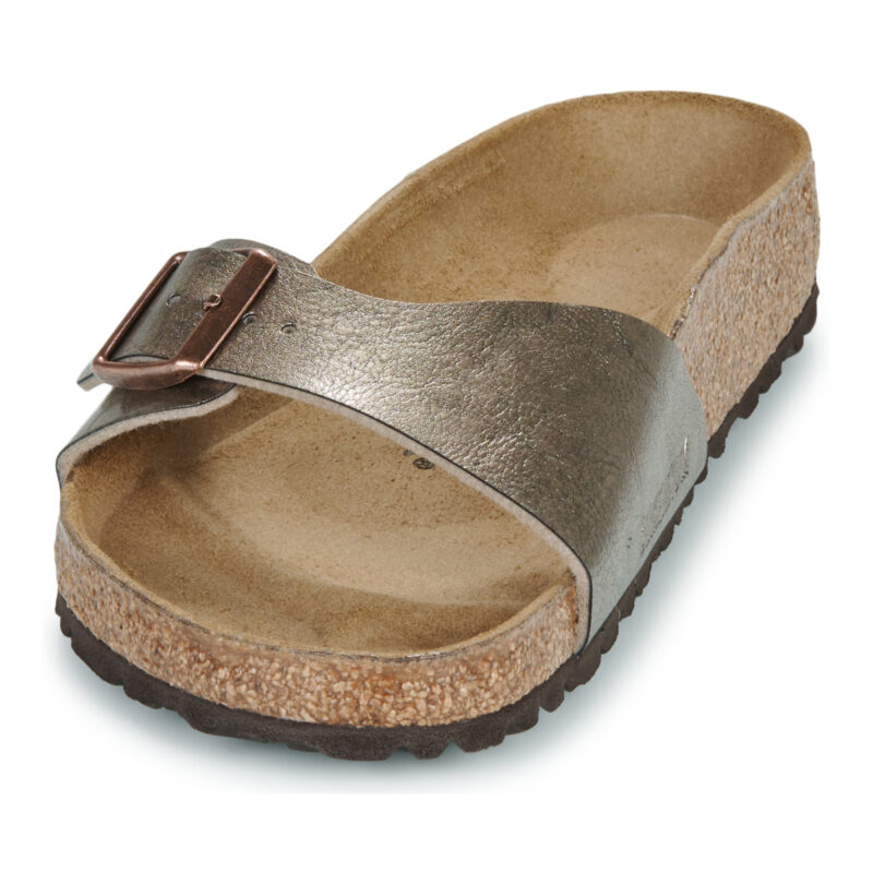 BIRKENSTOCK Madrid Birko-flor / Taupe / Regular Oro Ciabatta Donna - 3