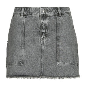 Gonne corte  MICHAEL Michael Kors  FRAYED DENIM MINI SKIRT  Grigio -  Gonne corte Abbigliamento Donna