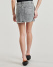 Gonne corte MICHAEL Michael Kors FRAYED DENIM MINI SKIRT Grigio Gonne corte Donna - 4