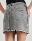 Gonne corte MICHAEL Michael Kors FRAYED DENIM MINI SKIRT Grigio Gonne corte Donna - 5