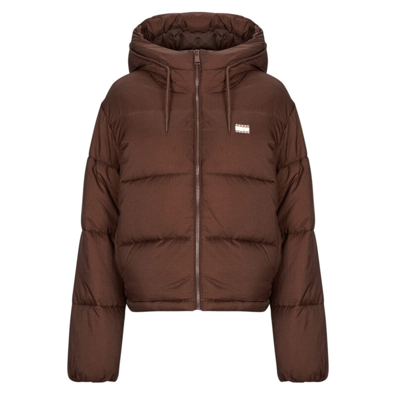 Doudoune Tommy Jeans TJW HOODED PUFFER JACKET Marron Doudounes Femme - 1