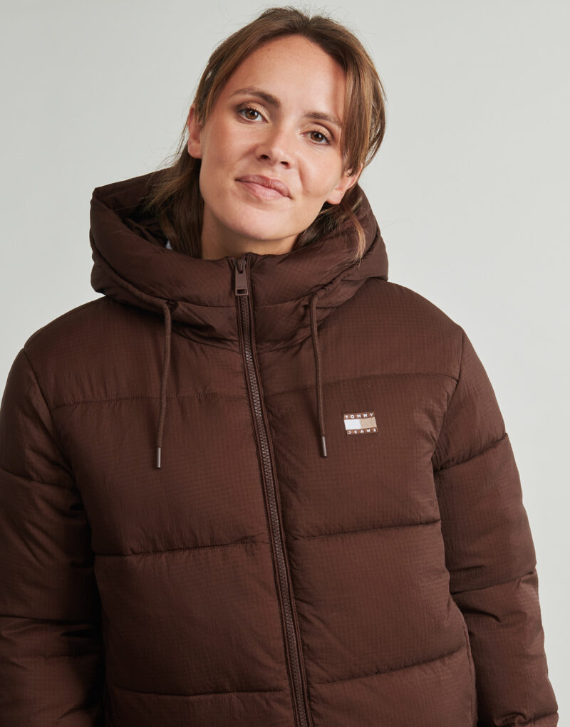 Doudoune Tommy Jeans TJW HOODED PUFFER JACKET Marron Doudounes Femme - 5