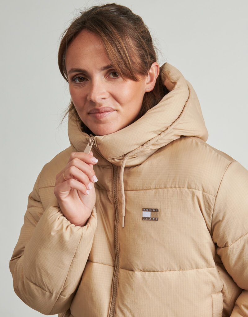 Doudoune Tommy Jeans TJW HOODED PUFFER JACKET Beige Doudounes Femme - 5