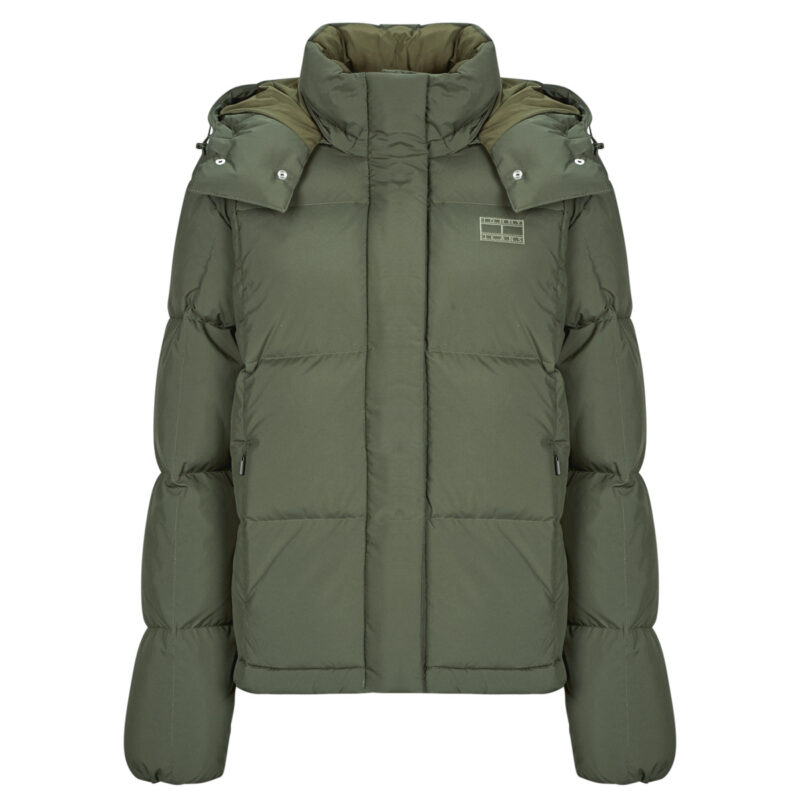 Doudoune Tommy Jeans TJW ALASKA GRID DOWN JACKET EXT Kaki Doudounes Femme - 1