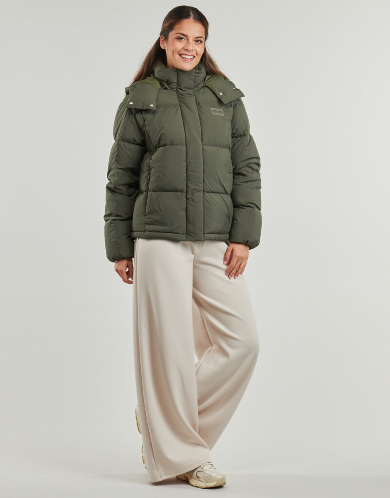 Doudoune Tommy Jeans TJW ALASKA GRID DOWN JACKET EXT Kaki Doudounes Femme - 3