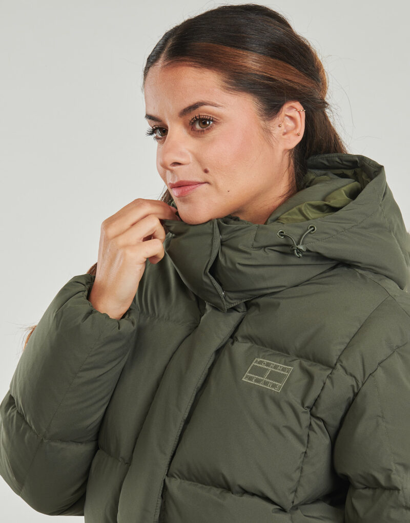 Doudoune Tommy Jeans TJW ALASKA GRID DOWN JACKET EXT Kaki Doudounes Femme - 5