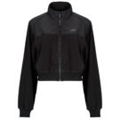 Sweat-shirt Tommy Jeans TJW en polaire m&eacute;lang&eacute;e, fermeture &eacute;clair, noir, pour femme - Taille 1
