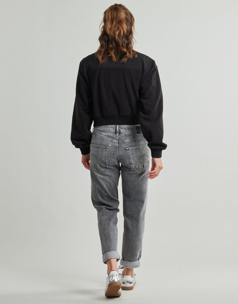 Sweat-shirt Tommy Jeans TJW en polaire m&eacute;lang&eacute;e, fermeture &eacute;clair, noir, pour femme - Taille 4