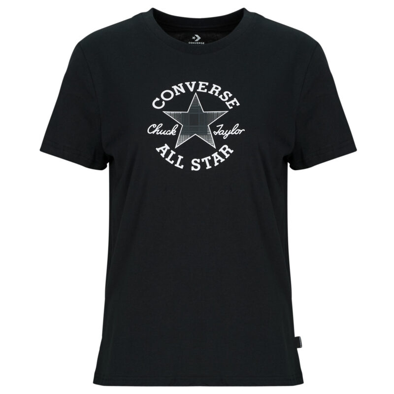 T-shirt  Converse  CHUCK PATCH TEE  Nero -  T-shirt maniche corte Donna - 1