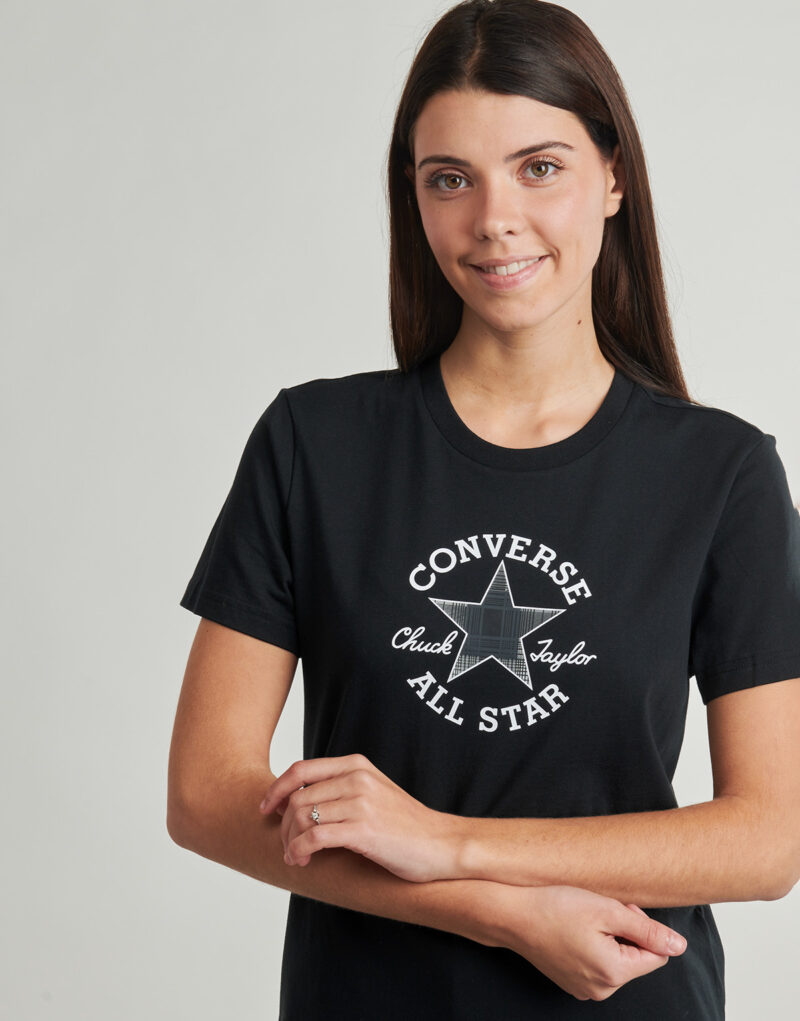 T-shirt  Converse  CHUCK PATCH TEE  Nero -  T-shirt maniche corte Donna - 5
