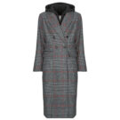 Mantella Desigual CAPUCHA CHECK Grigio Mantelle Donna - 1
