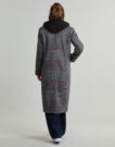 Mantella Desigual CAPUCHA CHECK Grigio Mantelle Donna - 4