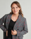Mantella Desigual CAPUCHA CHECK Grigio Mantelle Donna - 5
