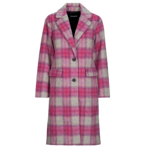Mantella  Desigual  PINKCHECK  Rosa -  Mantelle Donna