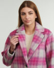 Manteau Desigual Rose &agrave; carreaux Rosa Mantelle Donna - 5