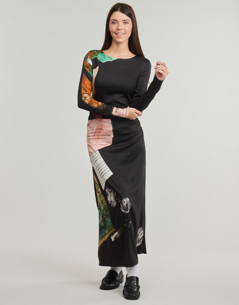 Abito   Desigual  PATCH FIONA  Nero -   Abiti Lunghi Donna - 2