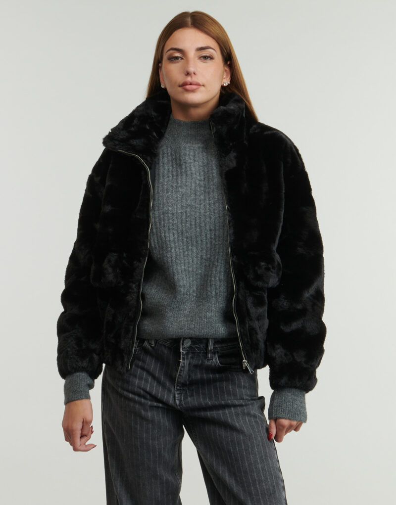 Mantella Freeman T.Porter SOLLY FUR Nero Mantelle Donna - 2
