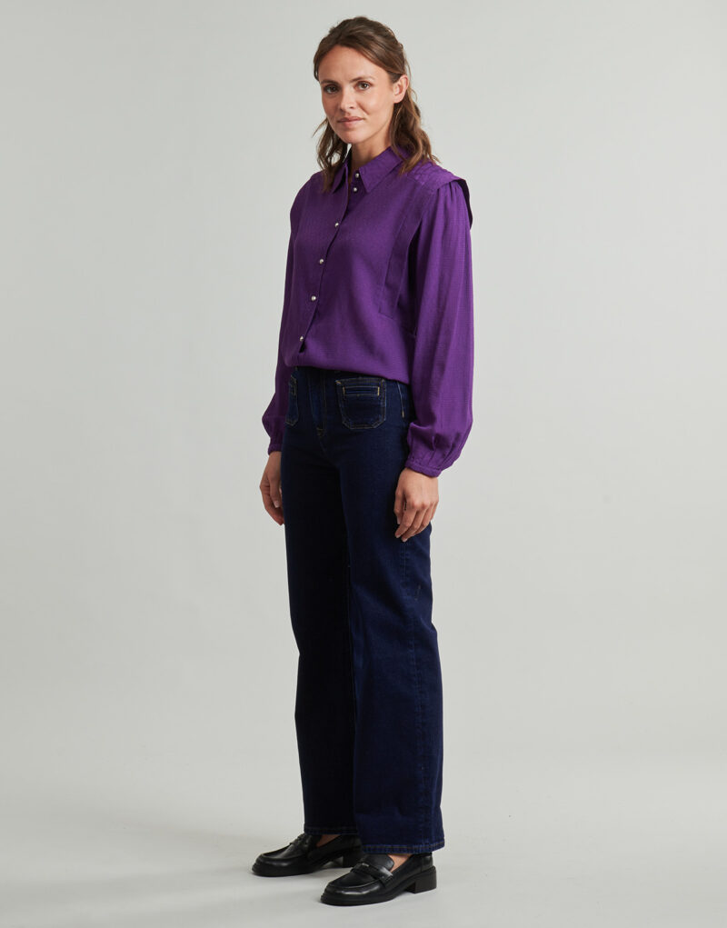 Jeans Flare Pepe jeans STRAIGHT UHW LEXA RINSE Marine Jeans Flare Donna - 3