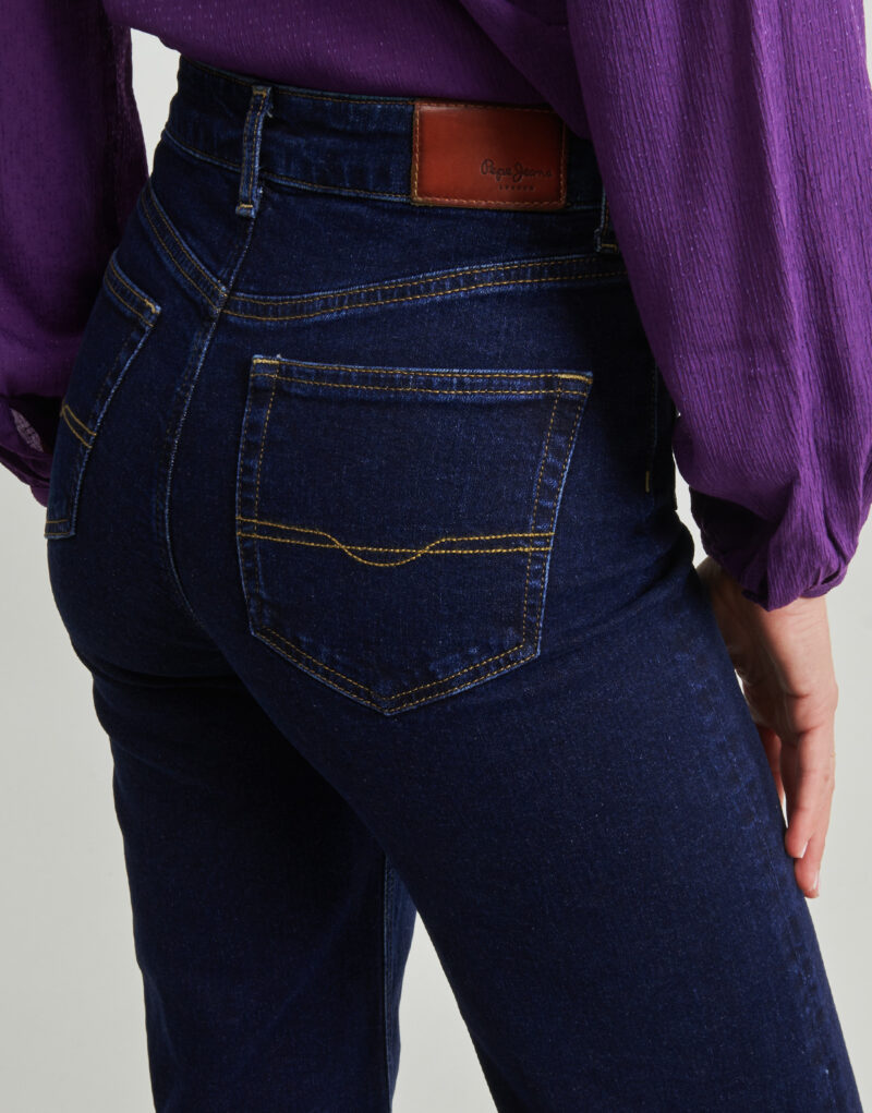 Jeans Flare Pepe jeans STRAIGHT UHW LEXA RINSE Marine Jeans Flare Donna - 5