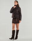 Duvet MICHAEL Michael Kors COLLARLESS PACKABLE JACKET W CORDUROY TRIM Brown Women's Down Jackets - 3