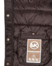 Duvet MICHAEL Michael Kors COLLARLESS PACKABLE JACKET W CORDUROY TRIM Brown Women's Down Jackets - 7
