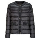 Duvet MICHAEL Michael Kors COLLARLESS PACKABLE JACKET W CORDUROY TRIM Black Women's Down Jackets - 1
