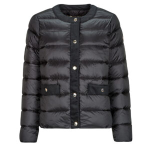Piumino  MICHAEL Michael Kors  COLLARLESS PACKABLE JACKET W CORDUROY TRIM  Nero -   Piumini Donna