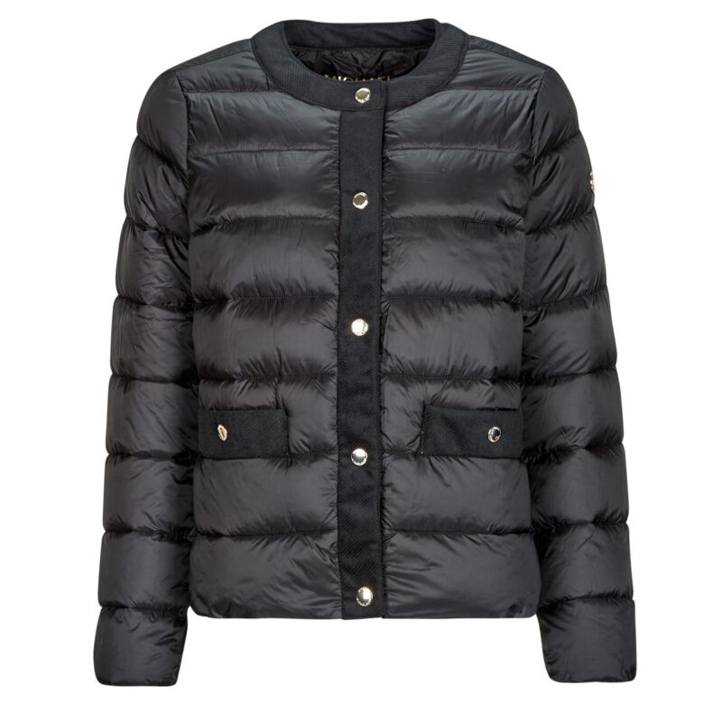 Duvet MICHAEL Michael Kors COLLARLESS PACKABLE JACKET W CORDUROY TRIM Black Women's Down Jackets - 1
