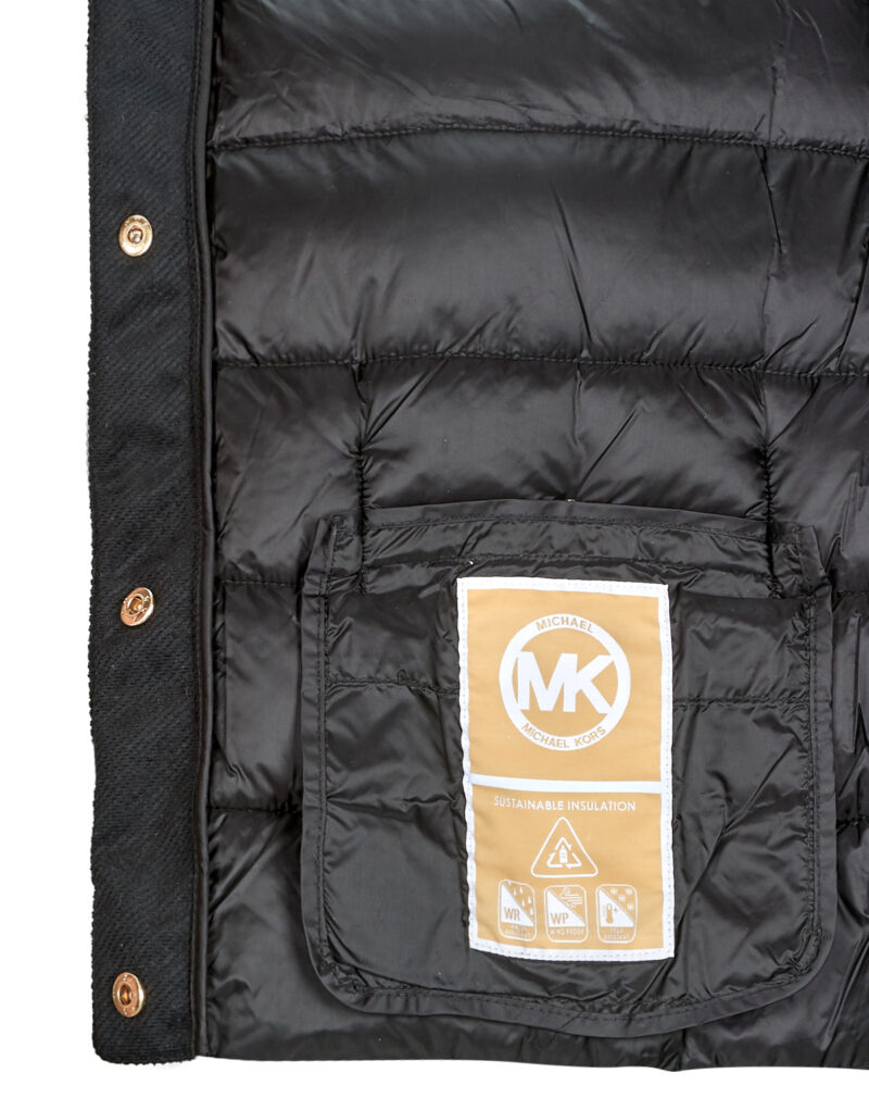 Duvet MICHAEL Michael Kors COLLARLESS PACKABLE JACKET W CORDUROY TRIM Black Women's Down Jackets - 7