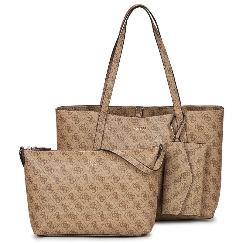 Guess BRENTON TOTE Beige Borse Shopping Donna - 4