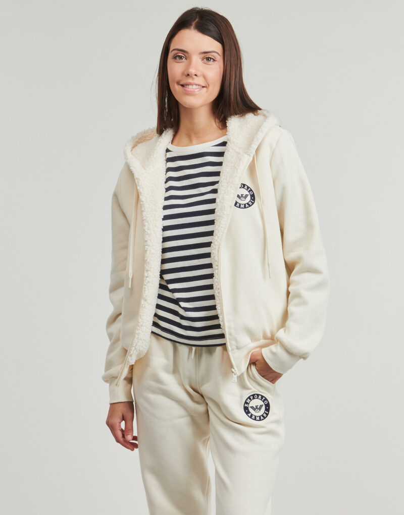 Felpe con cappuccio Emporio Armani HD FZ SWEATSHIRT Beige Felpe con cappuccio Donna - 2