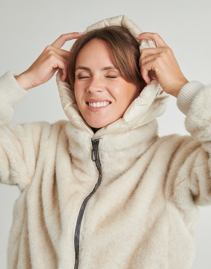 Giubbotto Geox SPHERICA G Beige Giubbotti Donna - 5