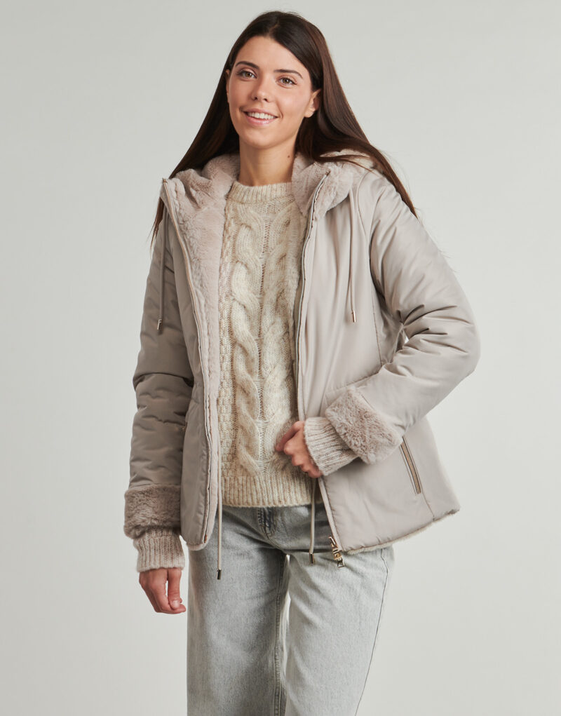 Chaqueta de plumas Geox Chaquetas de plumas KAULA MID JKT color beige para mujer - 2