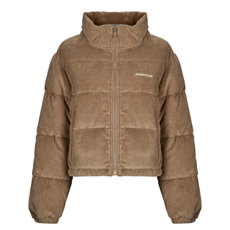 Duvet Guess CROPPED PUFFER Beige Women's Down Jackets - 1