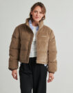 Duvet Guess CROPPED PUFFER Beige Women's Down Jackets - 2