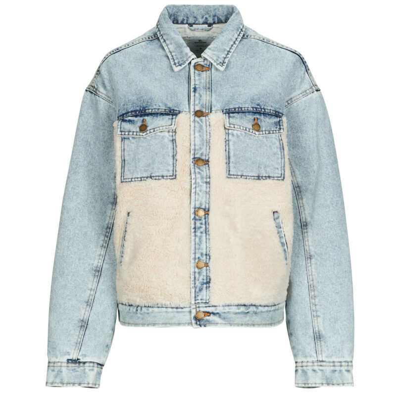 Sweatshirt Rip Curl CRUISIN SHERPA DENIM JACKET Bleu Sweatshirts Femme - 1
