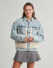Sweatshirt Rip Curl CRUISIN SHERPA DENIM JACKET Bleu Sweatshirts Femme - 2