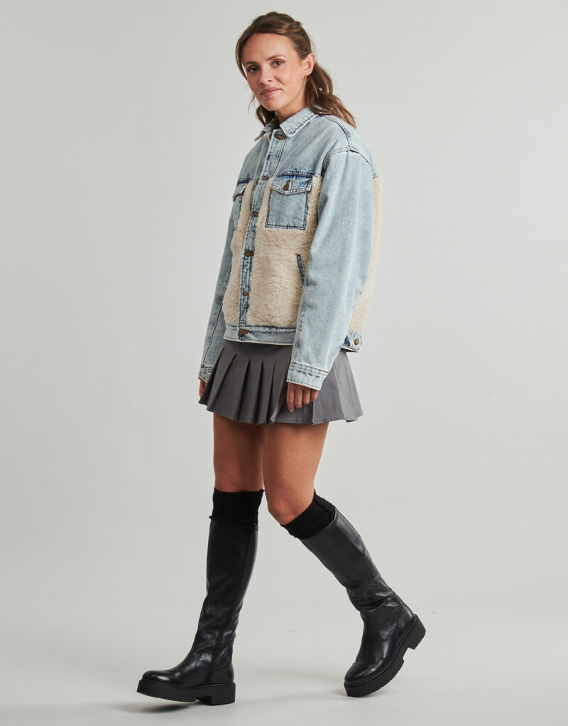 Sweatshirt Rip Curl CRUISIN SHERPA DENIM JACKET Bleu Sweatshirts Femme - 3