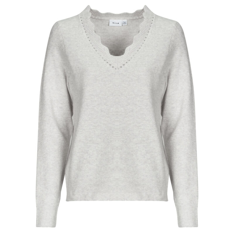 Maglione Vila VINIKOLINA V-NECK Beige Maglioni Donna - 1