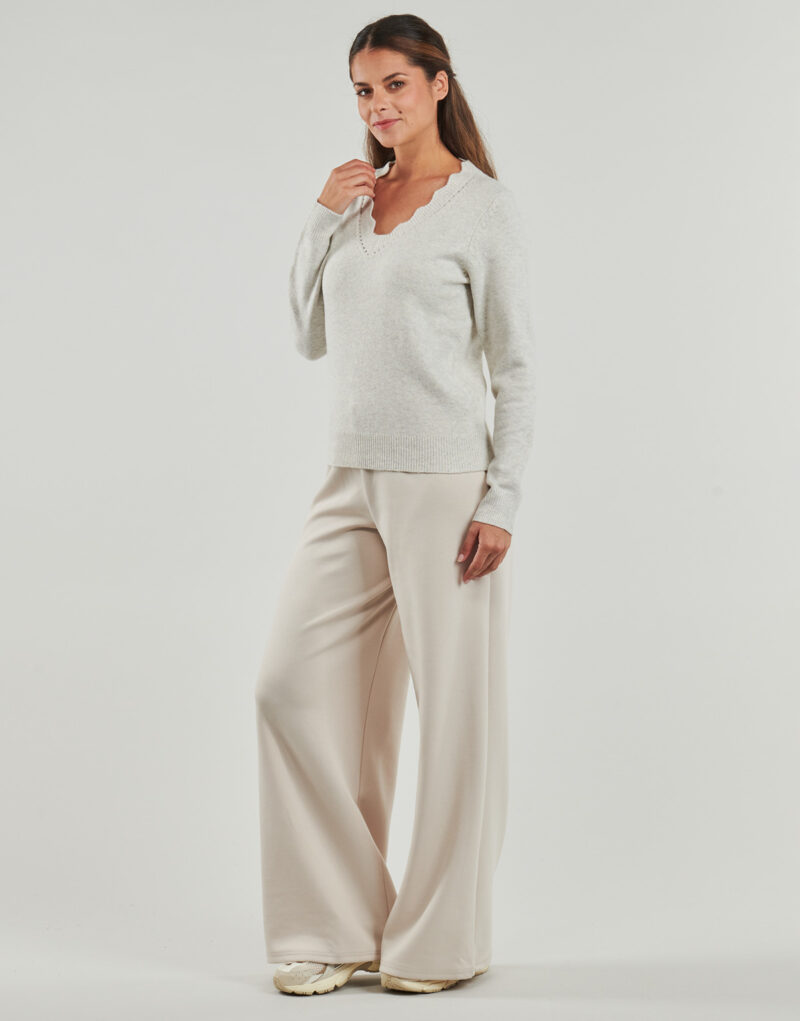 Maglione Vila VINIKOLINA V-NECK Beige Maglioni Donna - 3