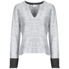 Vila VIALVA V-NECK Sweater Grey Women's Sweaters - 1