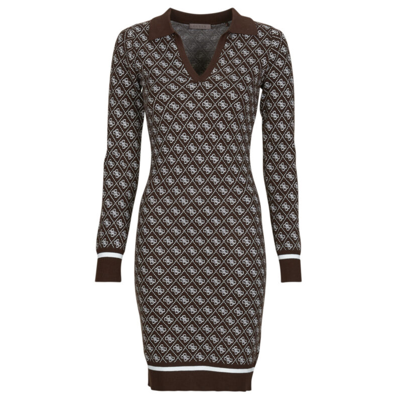 Abito corto  Guess  POLO AUBREY 4G  Marrone -  Abiti corti Donna - 1