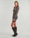 Abito corto  Guess  POLO AUBREY 4G  Marrone -  Abiti corti Donna - 3