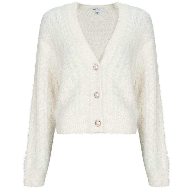 Gilet / Cardigan Guess Gilet/cardigan blanc KINAKO FUZZY pour femme - 1