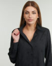Chemise Guess T-shirts noirs pour femmes avec logo FLORE HOTFIX - 5