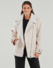 Mantella Guess MARISTELLA FAUX SHEARLING Beige Mantelle Donna - 2