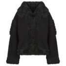 Jacke Guess EZRA Oversize Kunstpelz Schwarze Damenjacken - 1