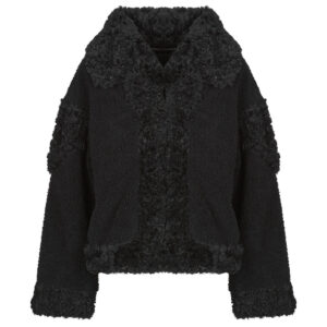 Giubbotto  Guess  EZRA OVERSIZE FAUX FURE  Nero -  Giubbotti Donna
