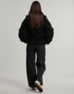 Jacke Guess EZRA Oversize Kunstpelz Schwarze Damenjacken - 4