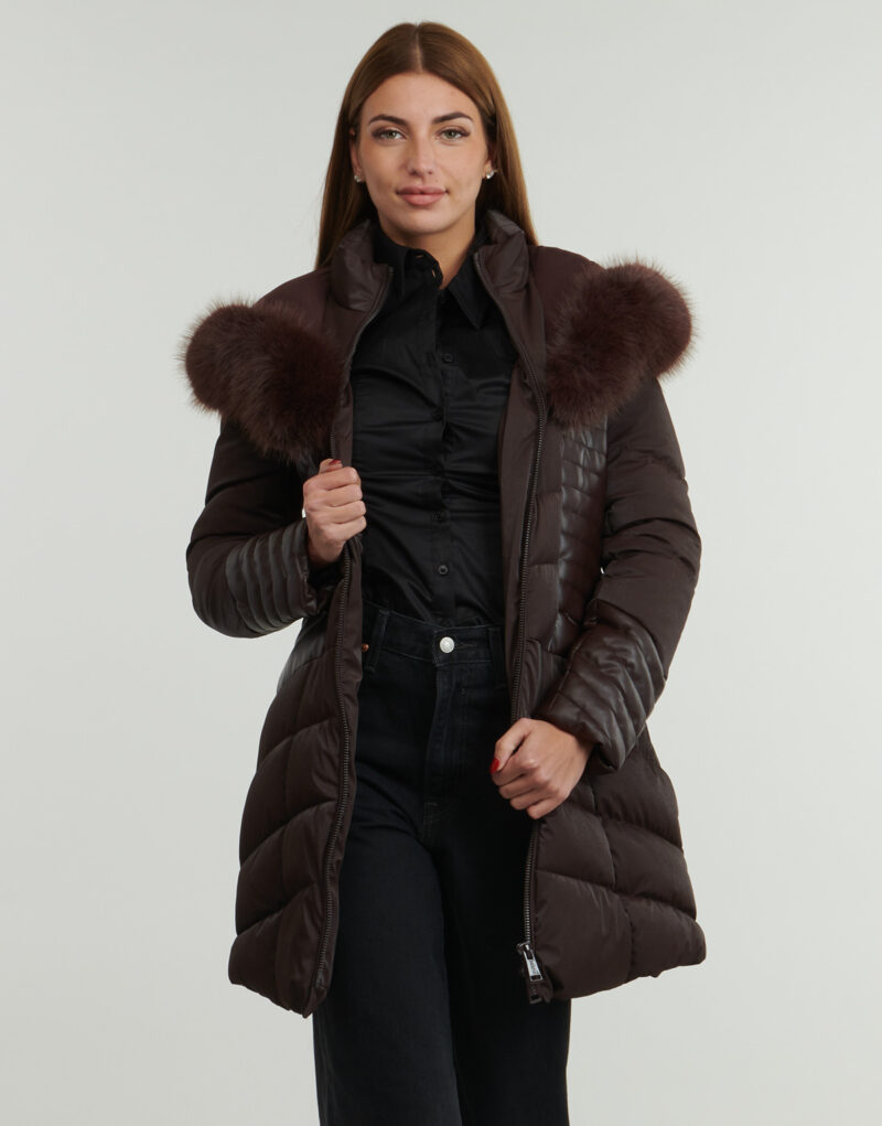 Piumino Guess NEW OXANA JACKET Marrone - Piumini Donna - 2